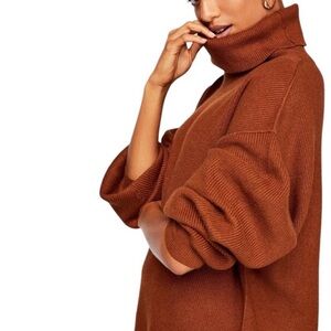 Free People Softly Structured Sweater in Coffee